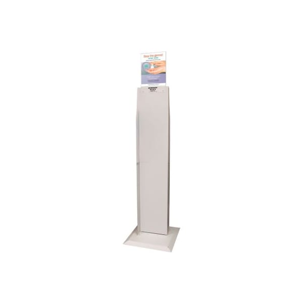 Bowman Dispensers Bowman Dual-Sided Floor Stand 17inW x 64.57inH x 17inD, Quartz Beige KS022-0012 - main